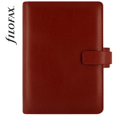 Kalendárium, gyűrűs, betétlapokkal, personal méret, FILOFAX "Metropol", vörös