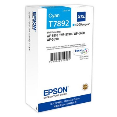 C13T789240 Tintapatron WF-5110DW, WF-5190DW nyomtatókhoz, EPSON, cián, 34,2ml